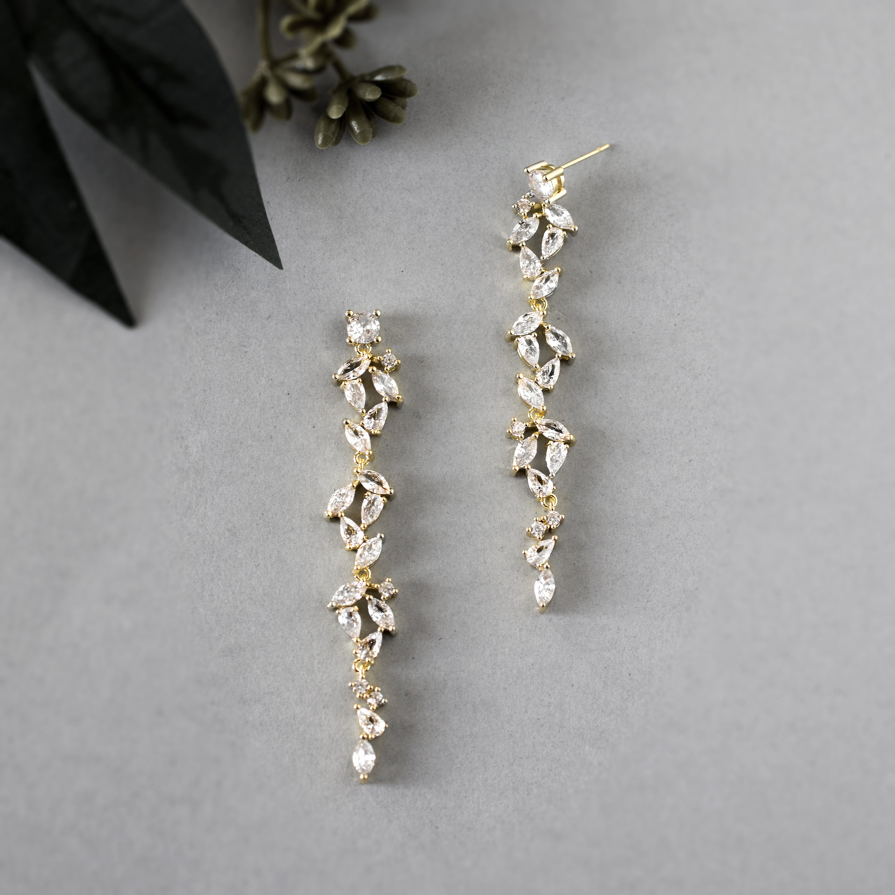 CZ Marquise Cut Bridal Drop Earrings for Women - Elegant Wedding Jewelry for Brides, Bridesmaids & Prom - Perfect for Weddings, Anniversaries & Special Occasions