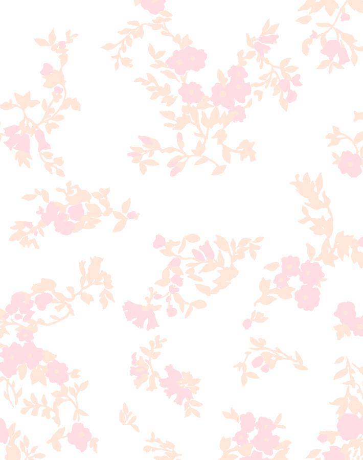 Clare V. Françoise Floral Wallpaper in Blush - Elegant Peel and Stick Wallpaper for Bedroom, Living Room & Nursery Decor