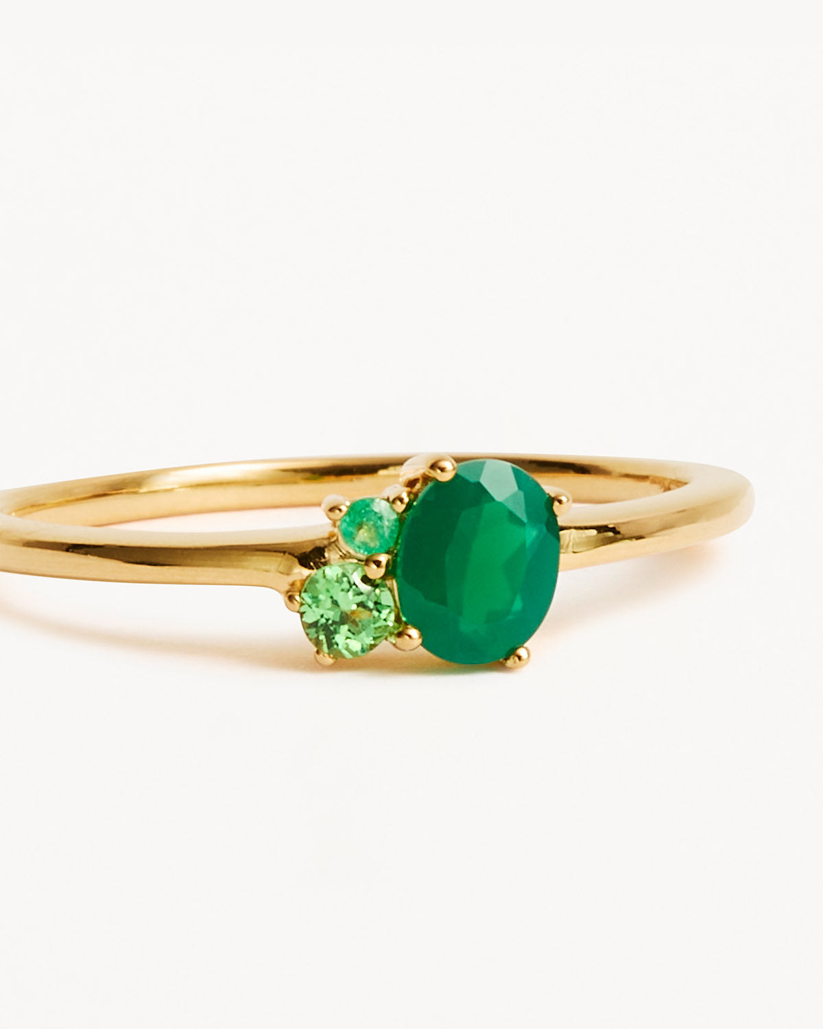 18K Gold Vermeil Kindred Birthstone Ring for May - Personalized Birthstone Jewelry for Mother, Sister, Daughter - Perfect Gift for Birthday, Anniversary & Special Occasions