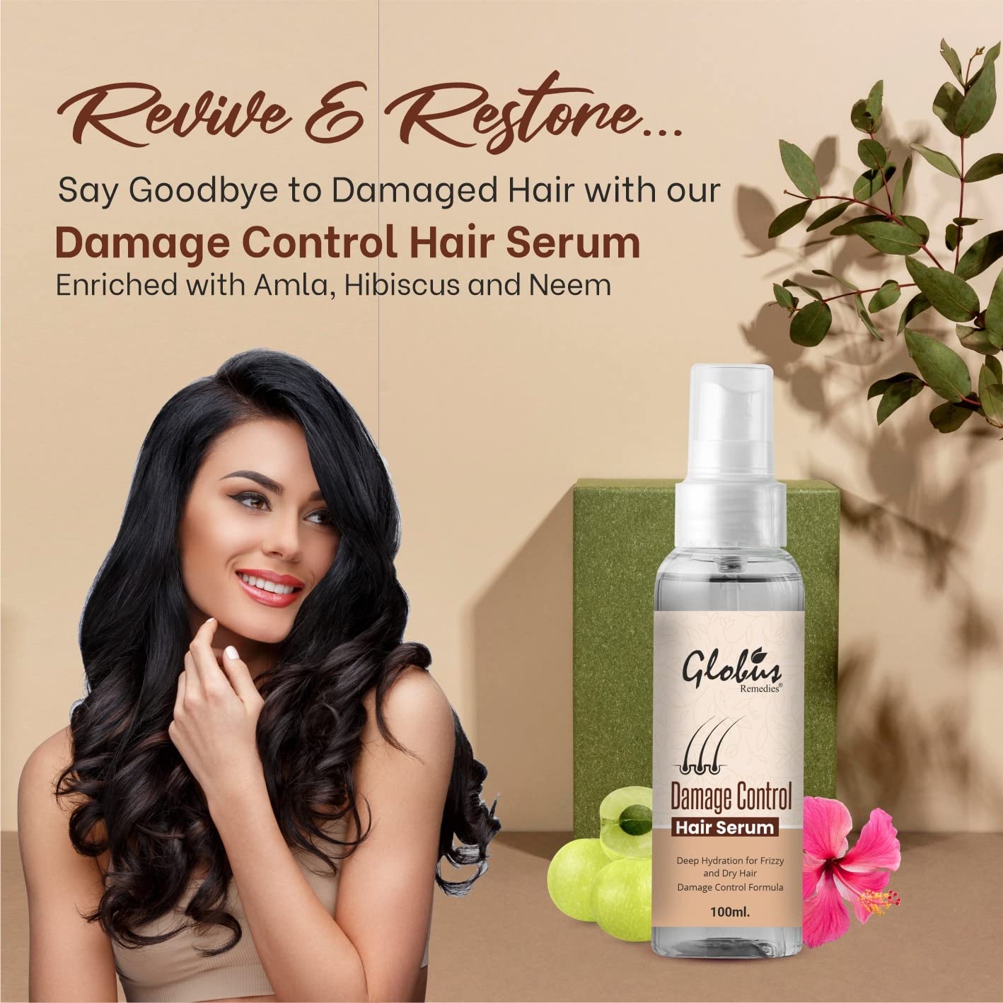 Globus Remedies Anti Hair Fall & Damage Control Hair Serum Combo for Men & Women - Reduce Hair Loss, Repair Split Ends & Strengthen Hair - Perfect for Daily Hair Care & Styling Protection