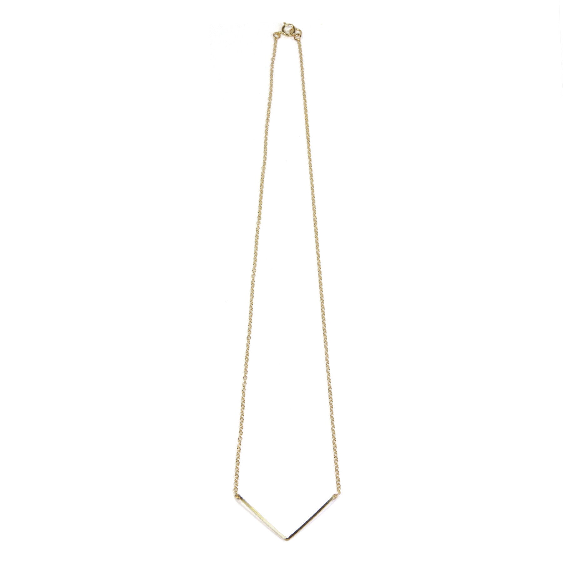 V Bar Necklace for Women - Elegant Minimalist Gold or Silver Pendant - Perfect for Everyday Wear, Date Night & Gifting