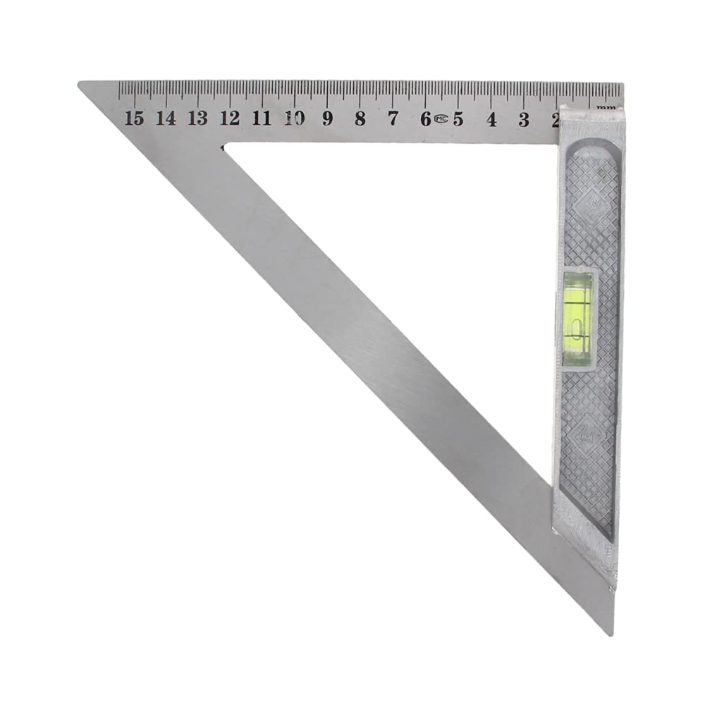 15cm Triangle Square Ruler - Stainless Steel Alloy Right Angle Measuring Tool (45/90 Degrees) for Woodworking, Metalworking & DIY Projects - Perfect for Marking, Layouts and Quick Measurements