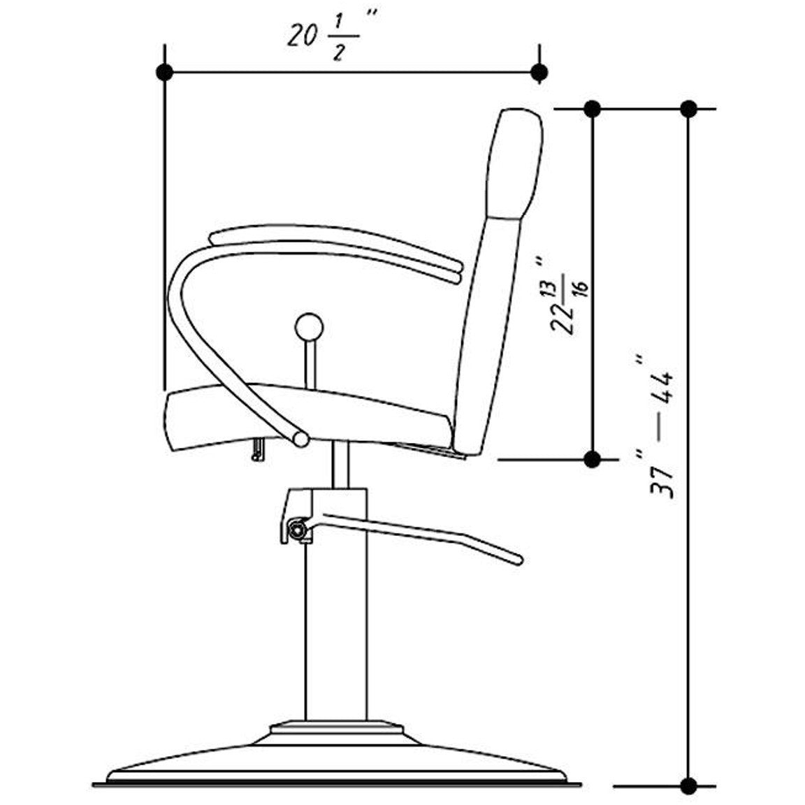 Juliana Professional Styling & Shampoo Chair for Salons - Hydraulic Adjustable Beauty Salon Chair with Headrest & Footrest - Perfect for Hair Cutting, Coloring, and Washing