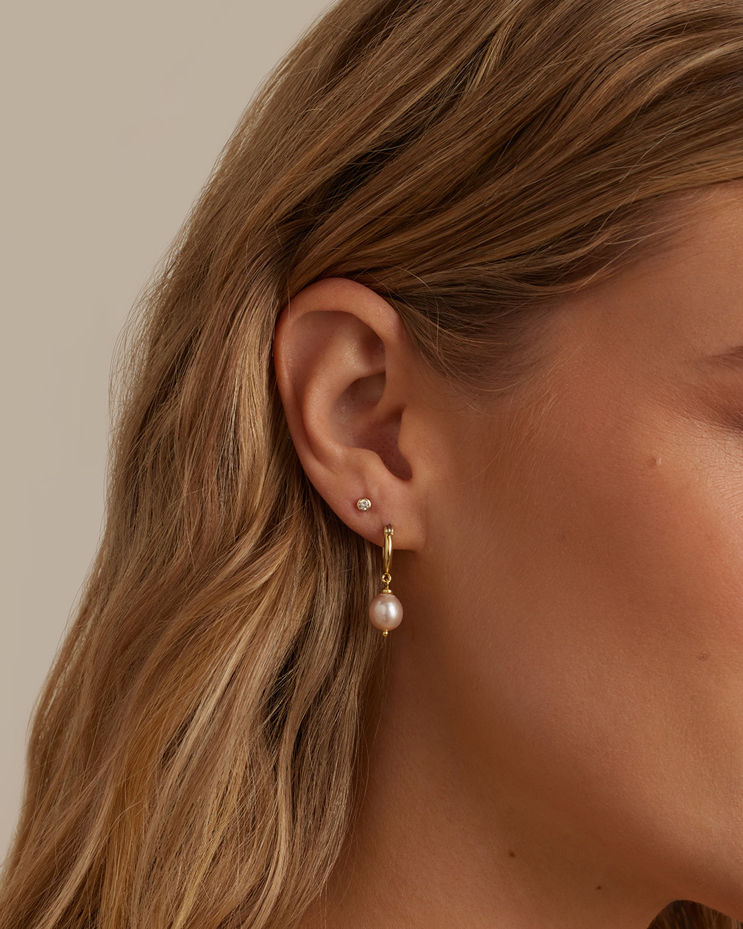Pink Pearl Huggie Earrings for Women - Elegant Dainty Pearl Studs for Everyday Wear | Perfect for Office, Date Night & Special Occasions