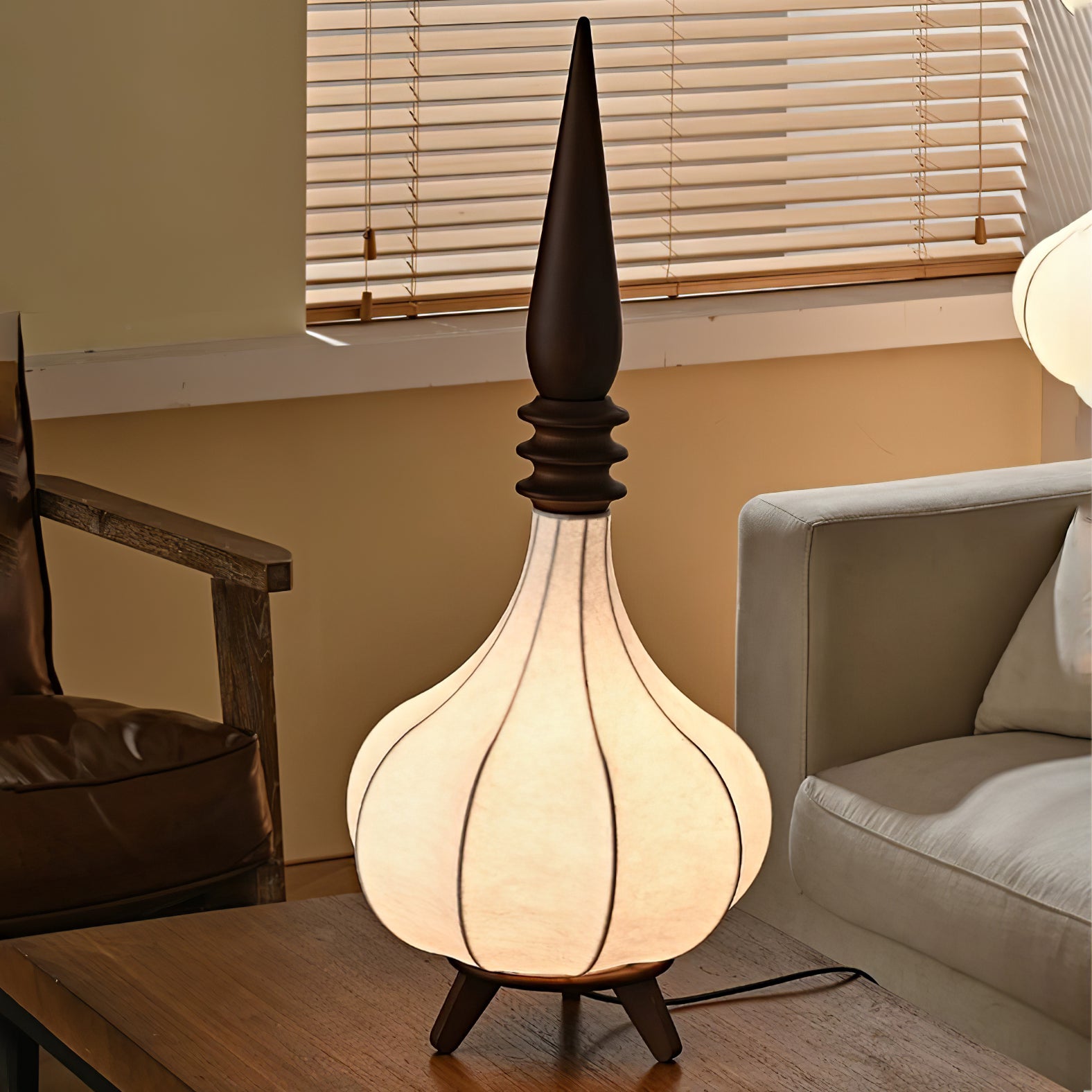 Modern Cassia Floor Lamp - Adjustable Height & Dimmable LED Light for Living Room, Bedroom, or Office - Warm White & Cool White Lighting Options