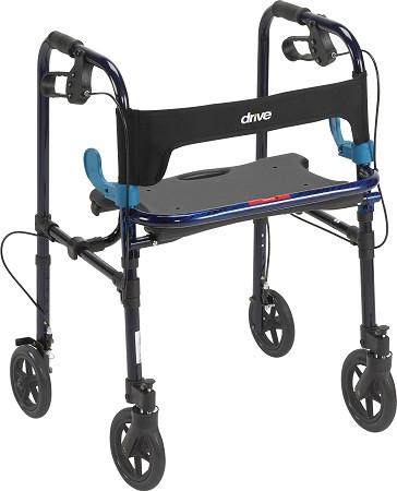 Clever Lite Rollator Walker with 8 Wheels - Lightweight Mobility Aid for Adults in Flame Blue | Ideal for Indoor & Outdoor Use, Shopping, and Travel