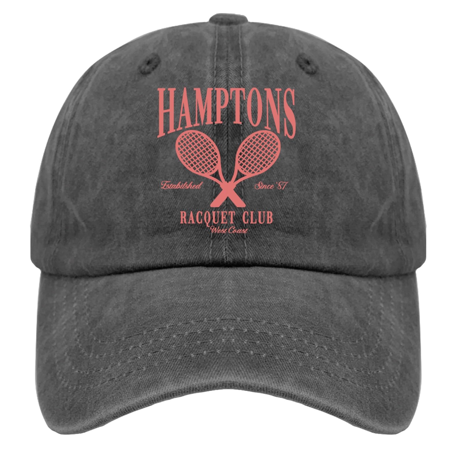 Hamptons Racquet Club Trucker Hat - Stylish Baseball Cap for Women & Men in Pigment Black - Perfect Gift for Daughter, Wife or Friend - Great for Tennis, Golf, Beach and Outdoor Activities