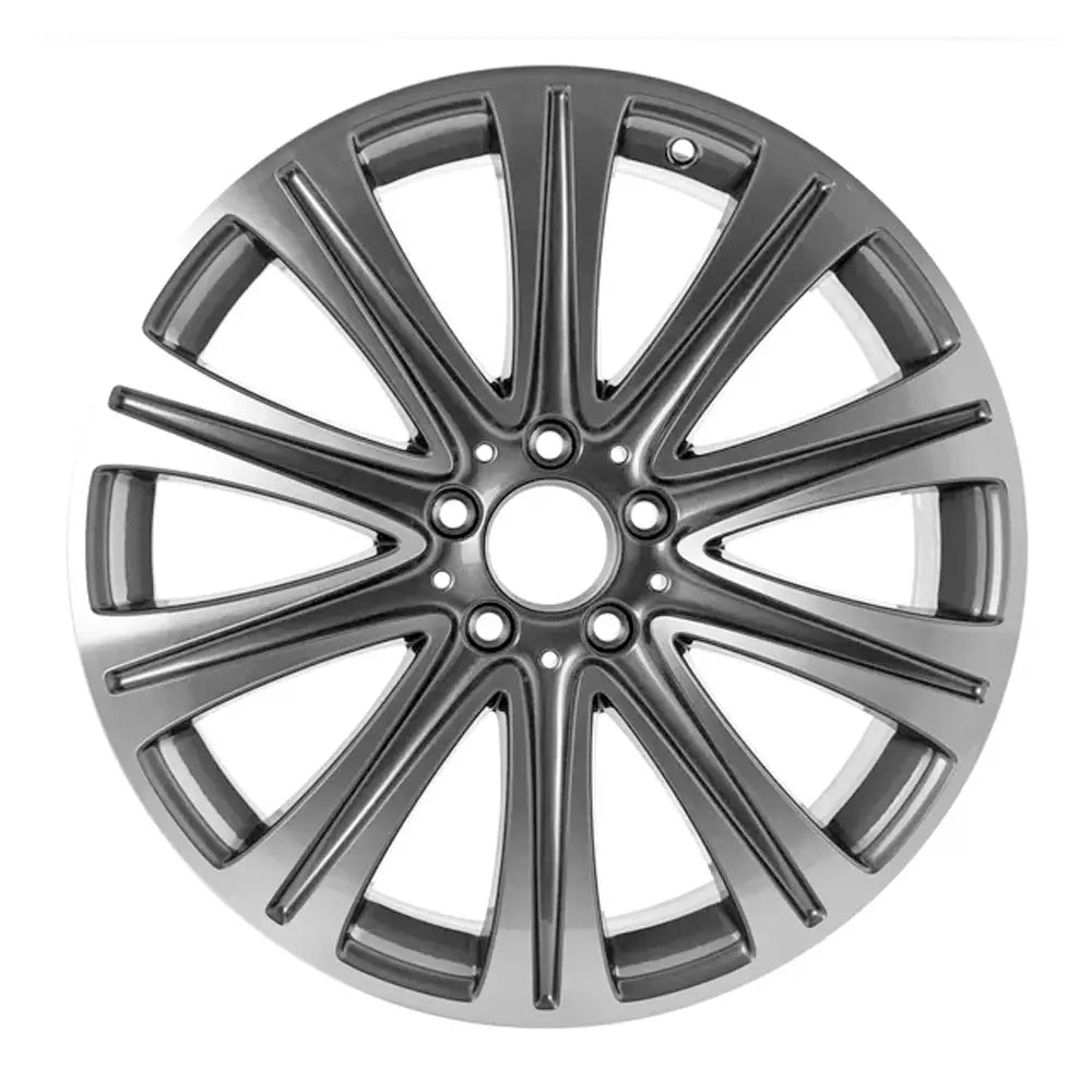 19 Inch FRONT Mercedes E Class Wheel Replacement - Machined Silver Replica Rim 85610 | Compatible with E350 E550 E63 AMG | Perfect for Luxury Car Upgrades & Performance Enhancement