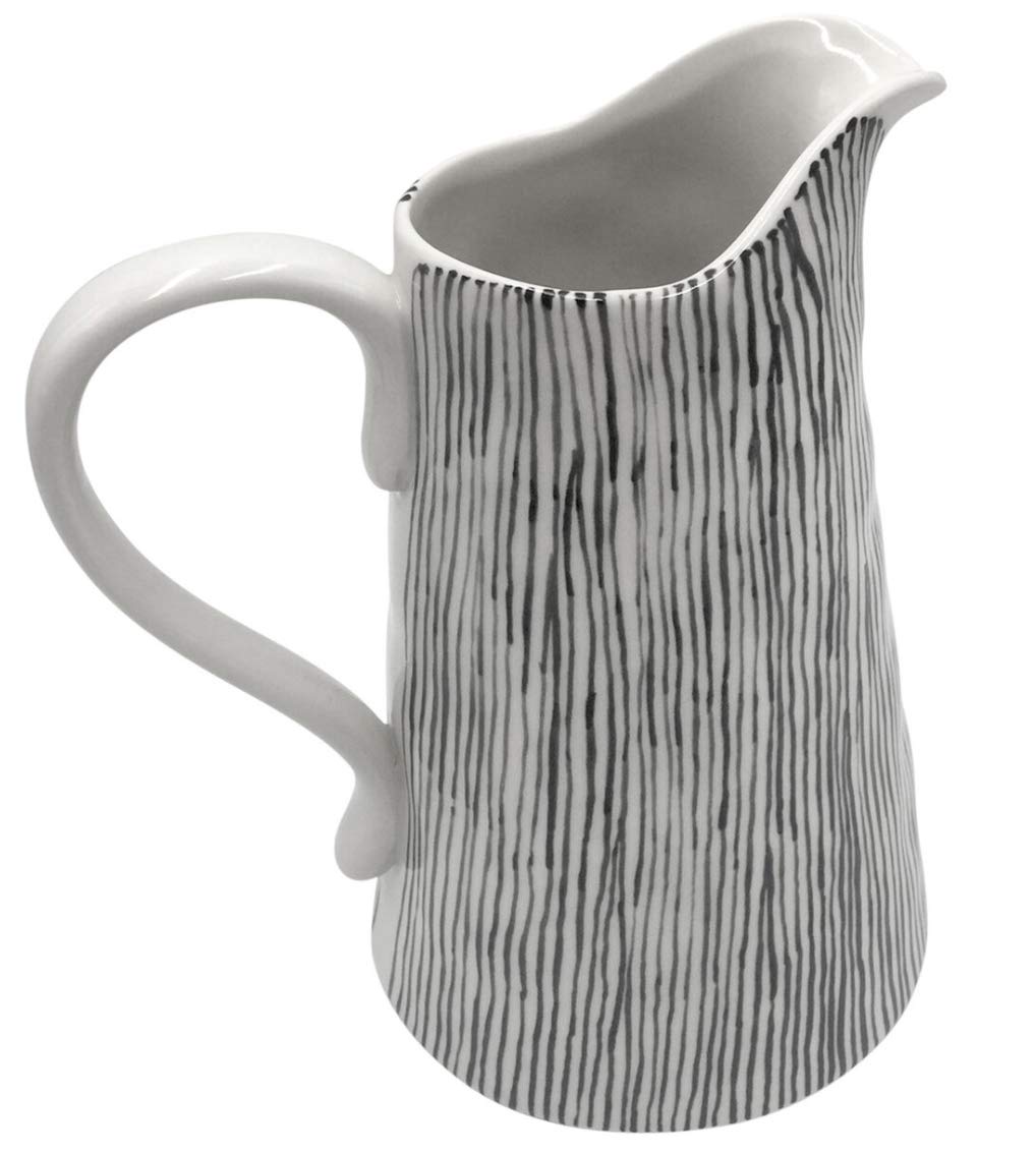 Handcrafted Ceramic Pitcher for Home & Kitchen - Elegant Water Jug with Handle for Iced Tea, Lemonade & Beverage Serving - Perfect for Parties, Dining & Gift Giving