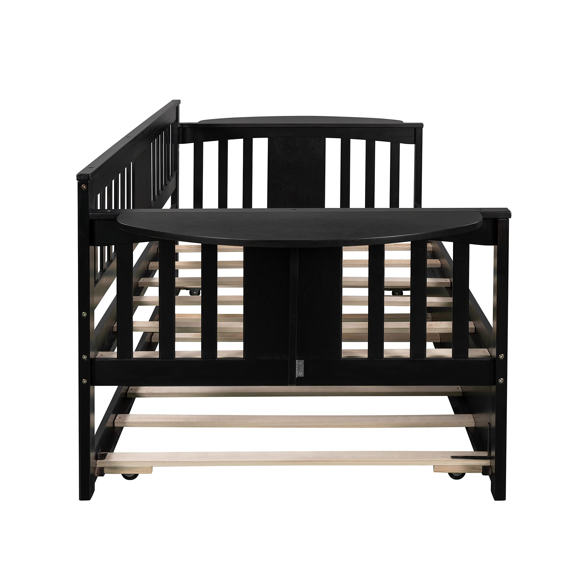 i-POOK Twin Size Daybed with Trundle - Solid Wood Bed Frame, Multifunctional Storage Daybed for Bedroom & Living Room - No Box Spring Needed | Perfect for Guest Rooms, Small Spaces & Home Offices