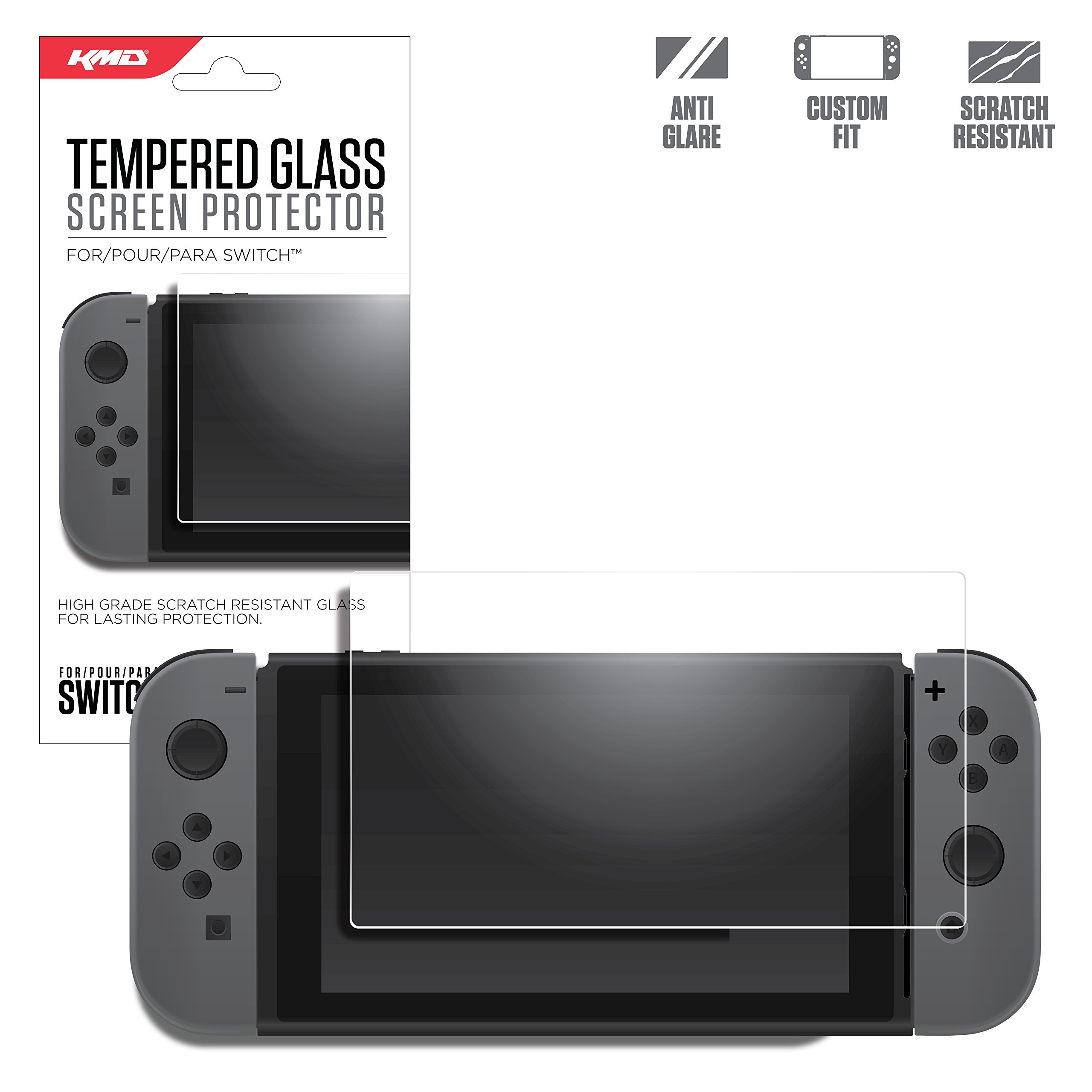 Premium Tempered Glass Screen Protector for Nintendo Switch - 9H Hardness, Anti-Scratch, Bubble-Free Installation - Perfect for Gaming, Travel & Everyday Protection