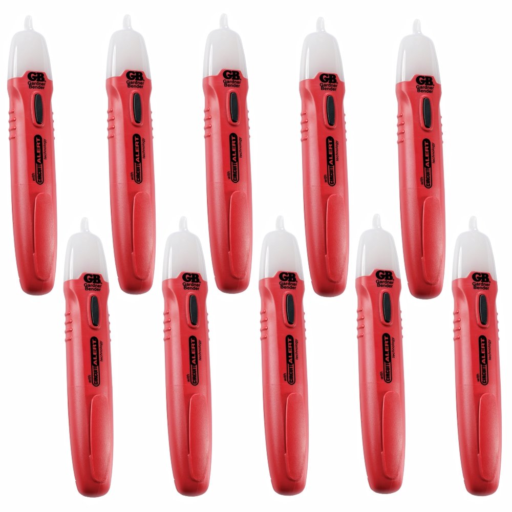 Gardner Bender GVD-3504 Non-Contact Voltage Tester (10 Pack) - Electrical Safety Tool for Home, Office & Industrial Use