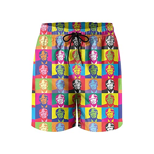 **Trump 2024 Patriotic Men's Swim Trunks - Quick-Dry, Breathable Board Shorts for Swimming, Beach & Pool - Comfortable Swimwear for Summer - White**    *Perfect for beach vacations, pool parties, summer outings, and patriotic events.*