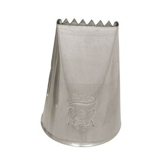 Ateco 897 Medium Ribbon Decorating Tip - 7/8 Inch Professional Cake Piping Nozzle for Buttercream, Icing & Fondant - Perfect for Wedding Cakes, Cupcakes & Cookie Decorating