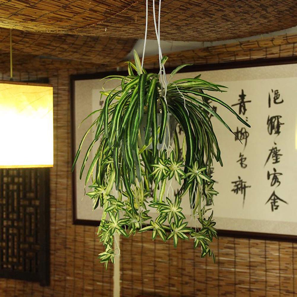 1Pc Artificial Chlorophytum Plant - Hanging Wall Decor for Home & Office - Perfect for Living Room, Bedroom, Balcony & Indoor Spaces