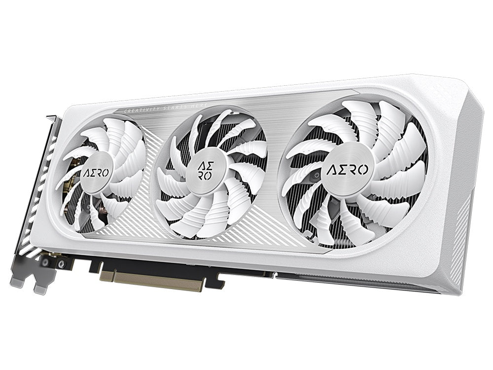 Gigabyte GeForce RTX 4060 Aero OC 8GB GDDR6 Graphics Card - White Edition, Triple Fan Cooling, PCIe 4.0, 4K Gaming & Video Editing for PC Builders & Content Creators