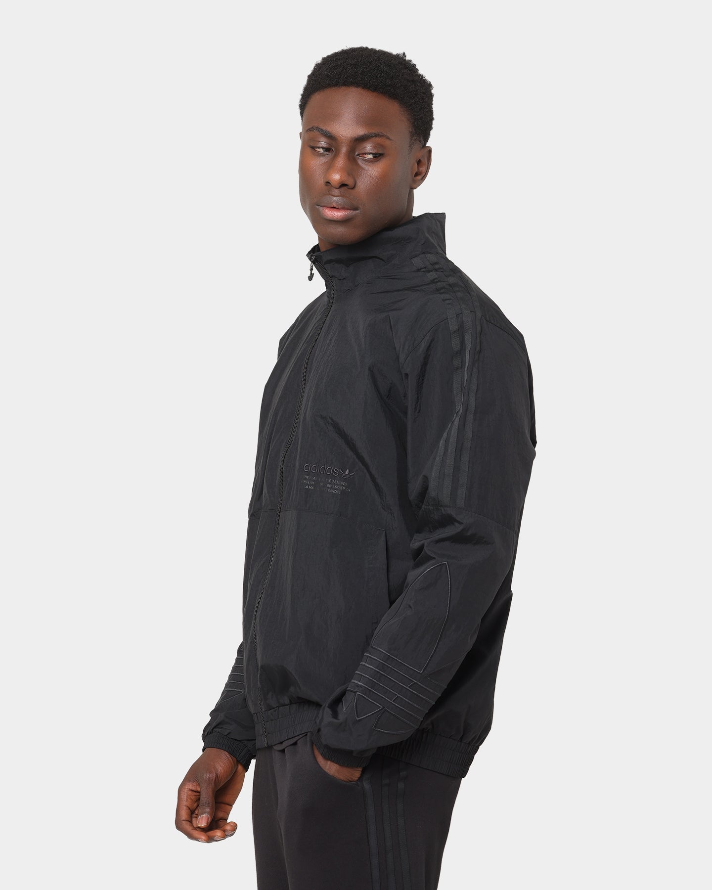 Adidas Tricolor Track Top Jacket for Men - Black Athletic Running Jacket with Stripes | Perfect for Gym, Jogging & Casual Streetwear