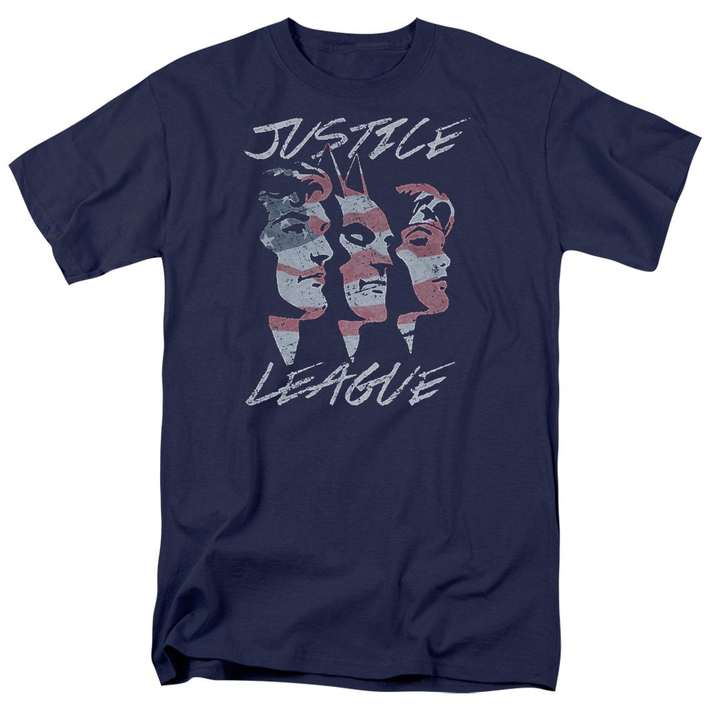 JLA Justice For America Officially Licensed Adult T-Shirt | DC Comics Superhero Graphic Tee | Perfect for Cosplay, Comic Con & Casual Wear