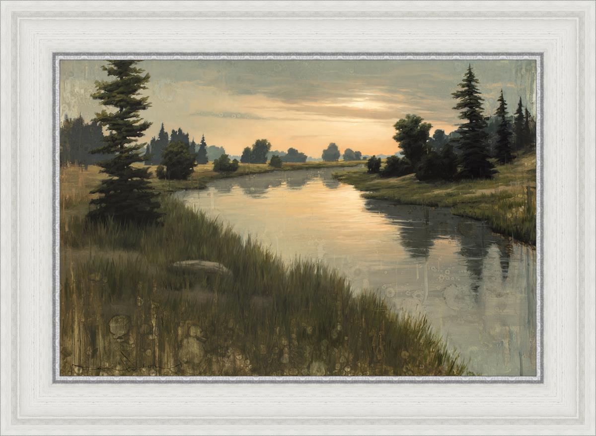 Calming Dusk By Dan Wilson - Relaxing Home Decor Painting for Living Room & Bedroom - Perfect Wall Art for Stress Relief & Meditation Spaces