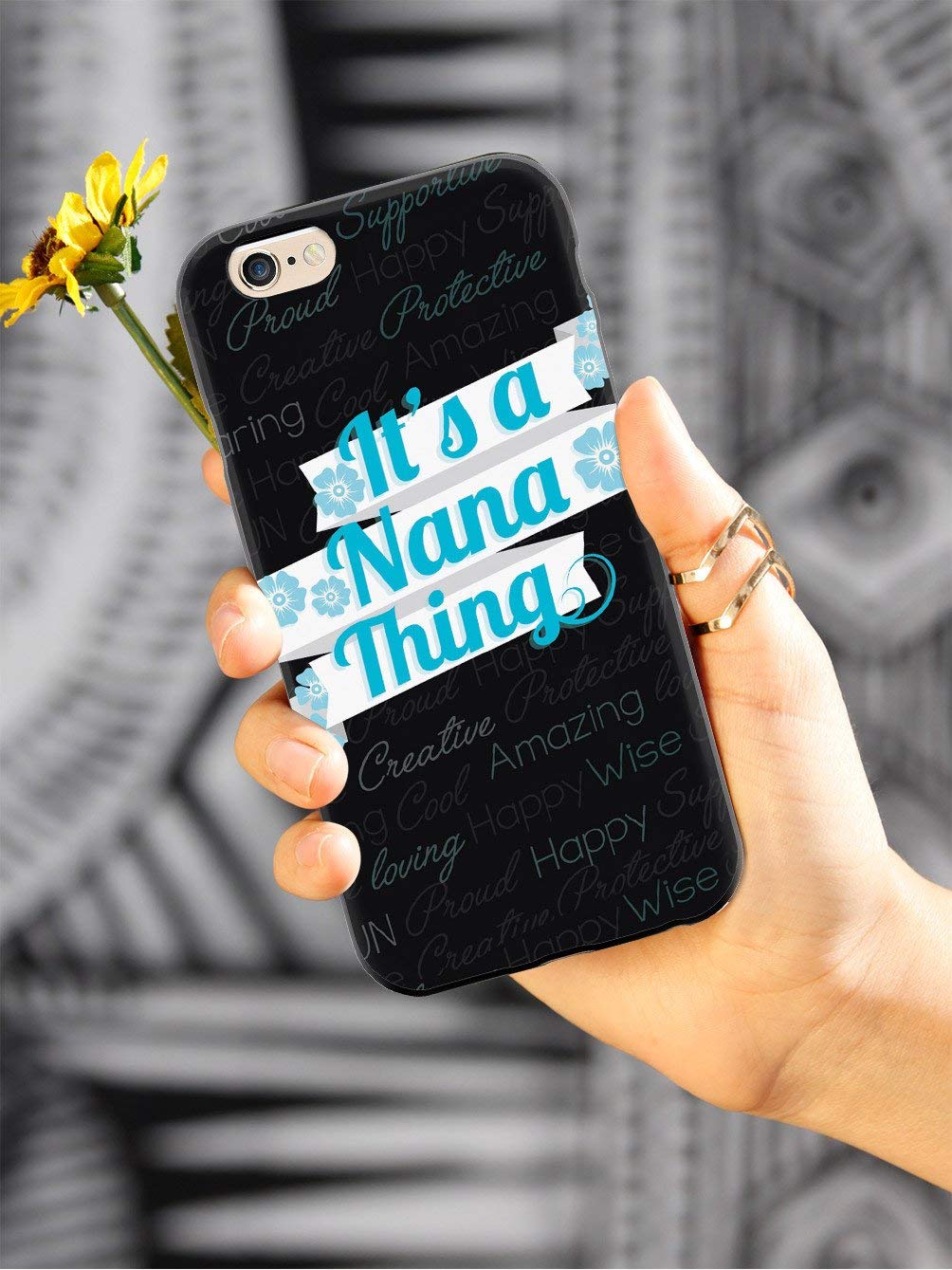 Inspired Cases - 3D Textured Protective Phone Case for Apple iPhone 8 Plus | Shockproof & Slim Design | Compatible with iPhone 8 Plus | It's a Nana Thing (Blue) | Perfect for Everyday Use, Travel & Outdoor Activities