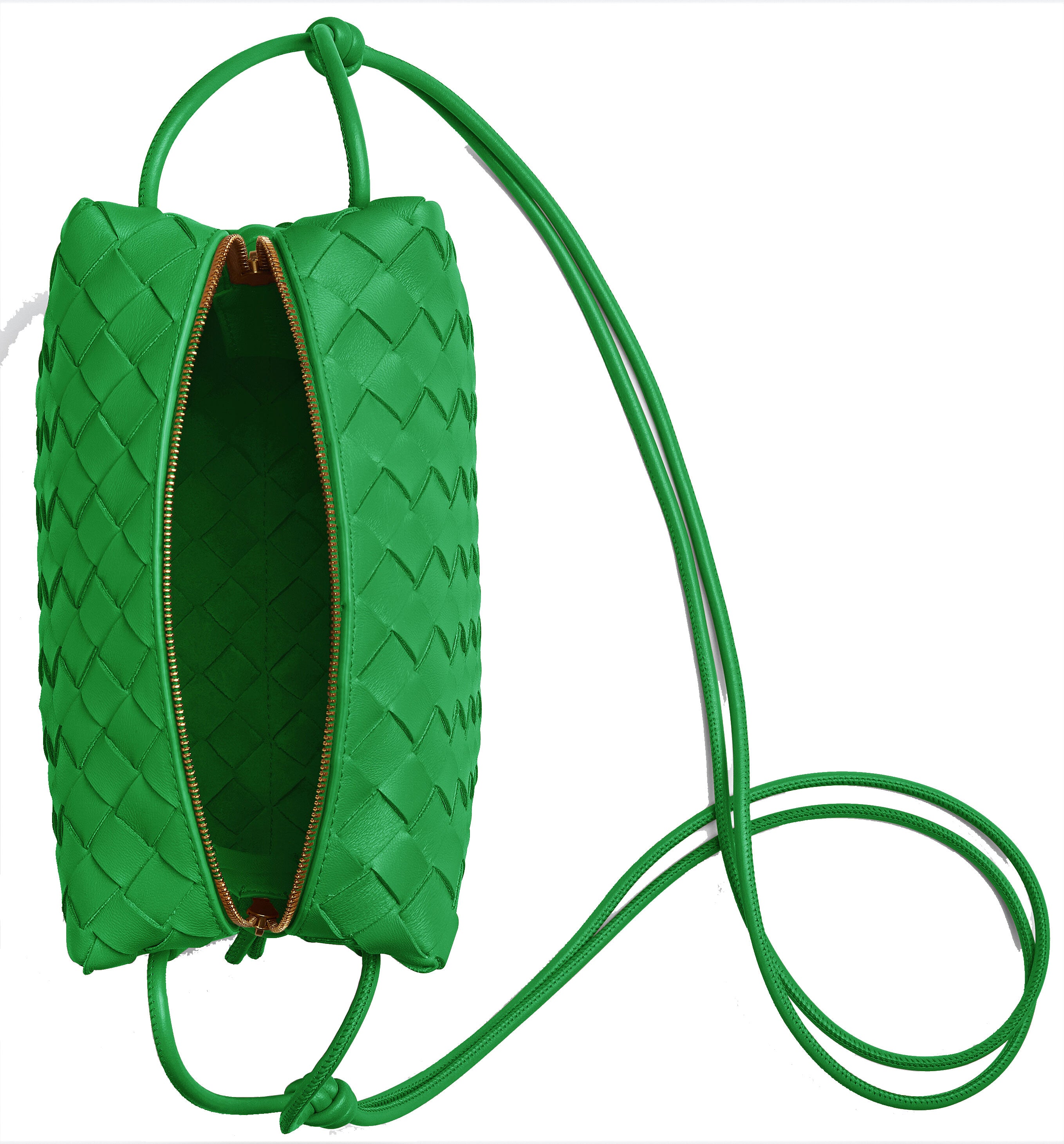Loop Small Nappa Leather Crossbody Bag - Stylish Parakeet Green Purse for Women | Perfect for Everyday Use, Travel & Shopping