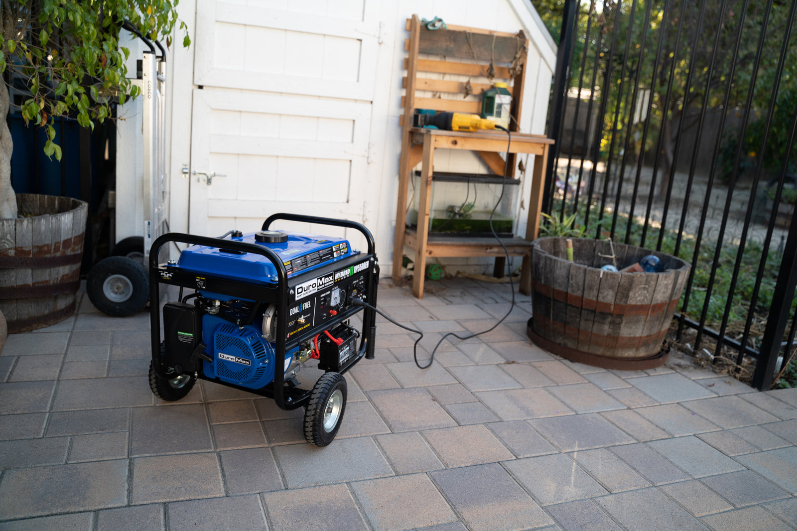 5,500 Watt Dual Fuel Portable Generator - Gas & Propane Powered - Emergency Backup & Outdoor Power for Camping, RV, Home Use