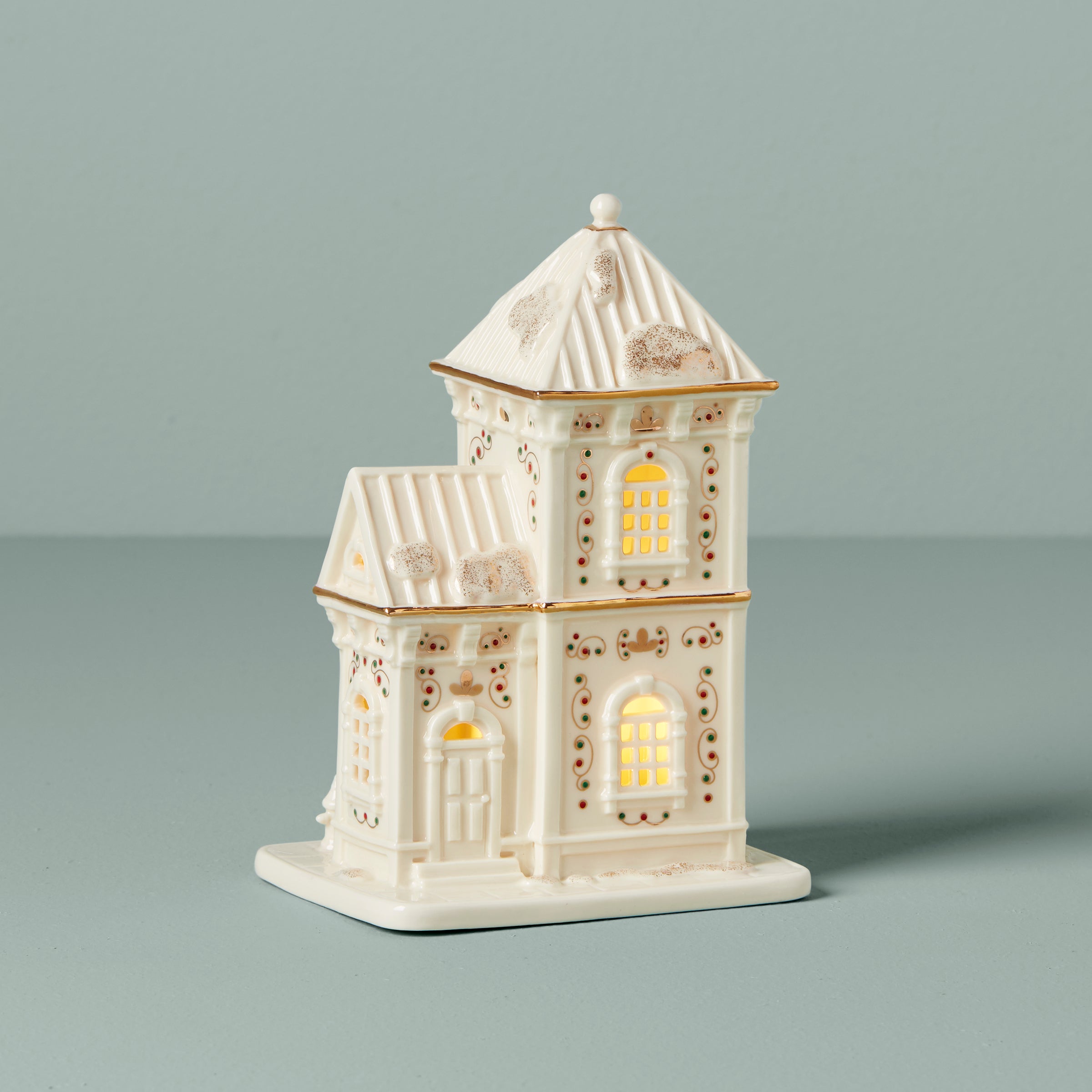 Christmas Mistletoe Park Lit Library Figurine - Holiday Home Decor for Bookshelves, Mantels & Gift Giving