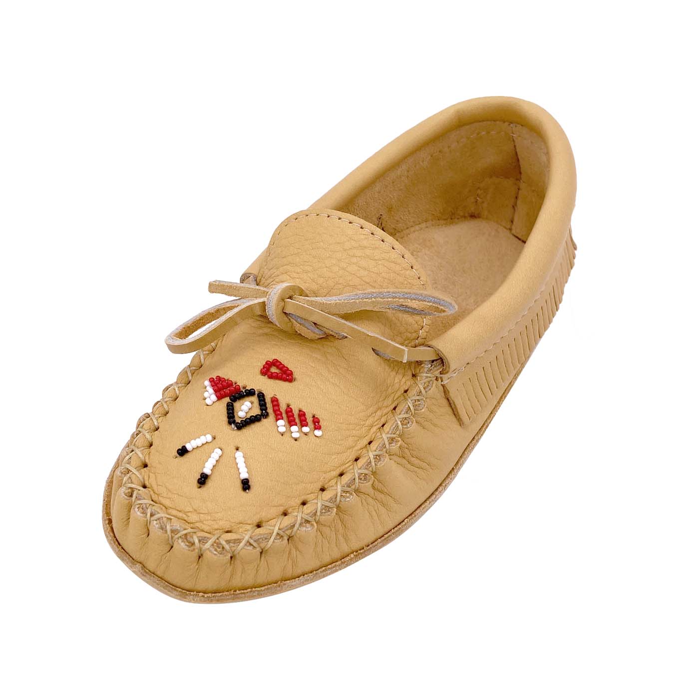 Women's Soft Sole Moose Hide Leather Beaded Moccasins - Comfortable Native American Style Slippers for Indoor/Outdoor Wear - Perfect for Home, Casual Outings & Cultural Events