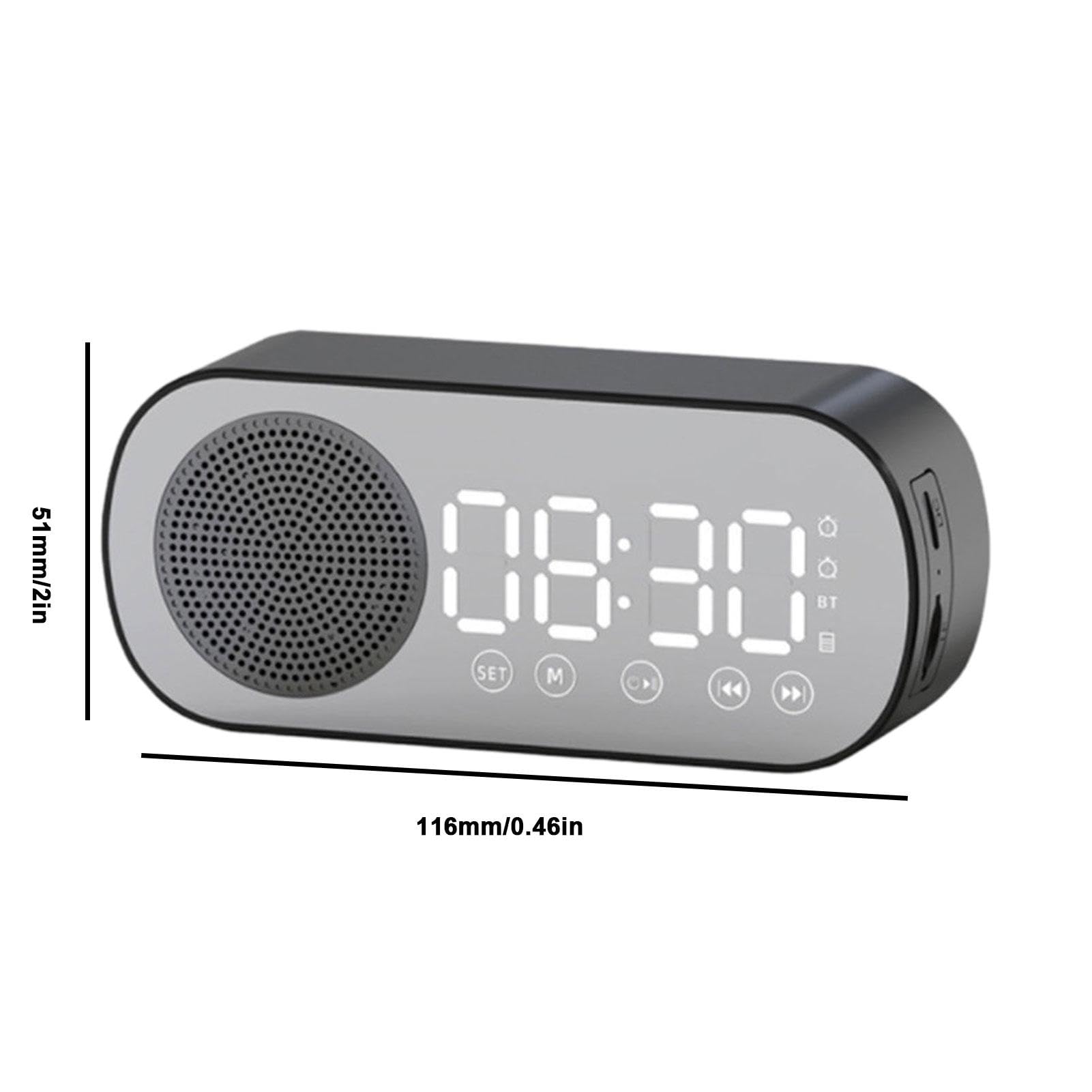 Emdvsco Digital Alarm Clock with FM Radio - Compact Desk & Bedroom Clock for Adults & Teens, Clear Display & Built-in Speaker | Perfect for Home, Office, and Dorm Rooms