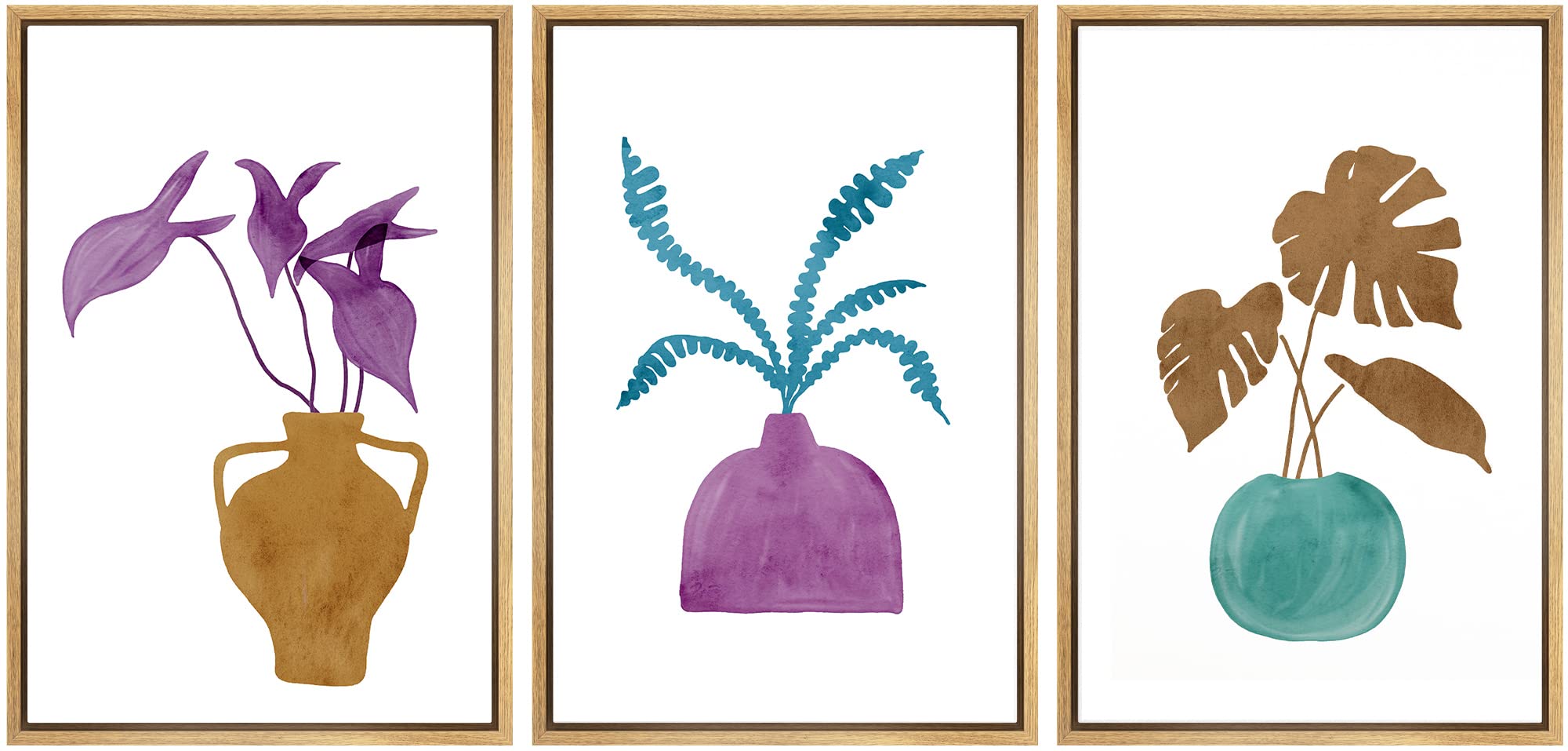 Vibrant Tropical Jungle Canvas Wall Art Set - 16