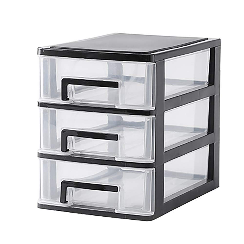 Drawer Style Cosmetic Storage Box with Lid - Durable Plastic Organizer for Makeup, Office & Vanity - Perfect for Dresser, Countertop & Desktop Organization