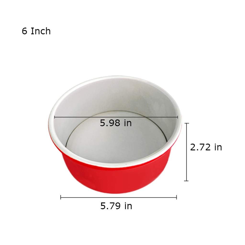 Non-Stick Cheesecake Pan Set of 3 - 6 Inch & 8 Inch Removable Bottom Aluminum Cake Molds for Baking, Perfect for Cheesecakes, Pies, Quiches & Tarts - Easy Release Bakeware for Home Bakers & Professional Kitchens