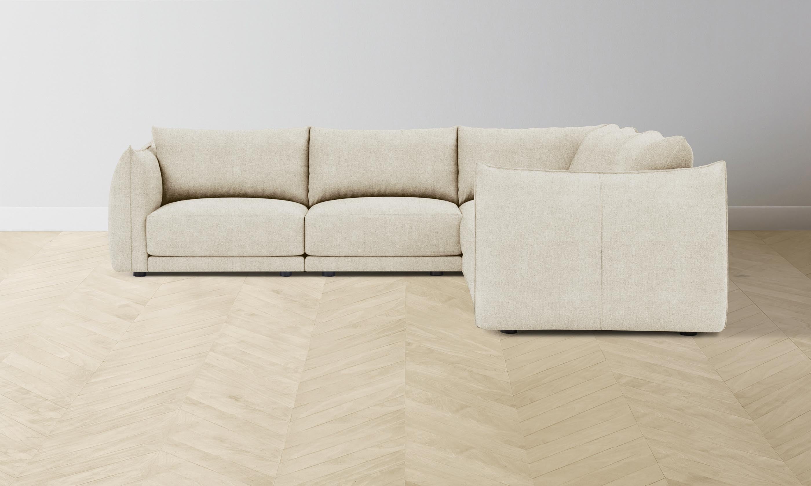 The Jones Modular Sectional Sofa with Performance Mélange Weave Fabric - Perfect for Living Rooms, Home Theaters, and Family Gatherings