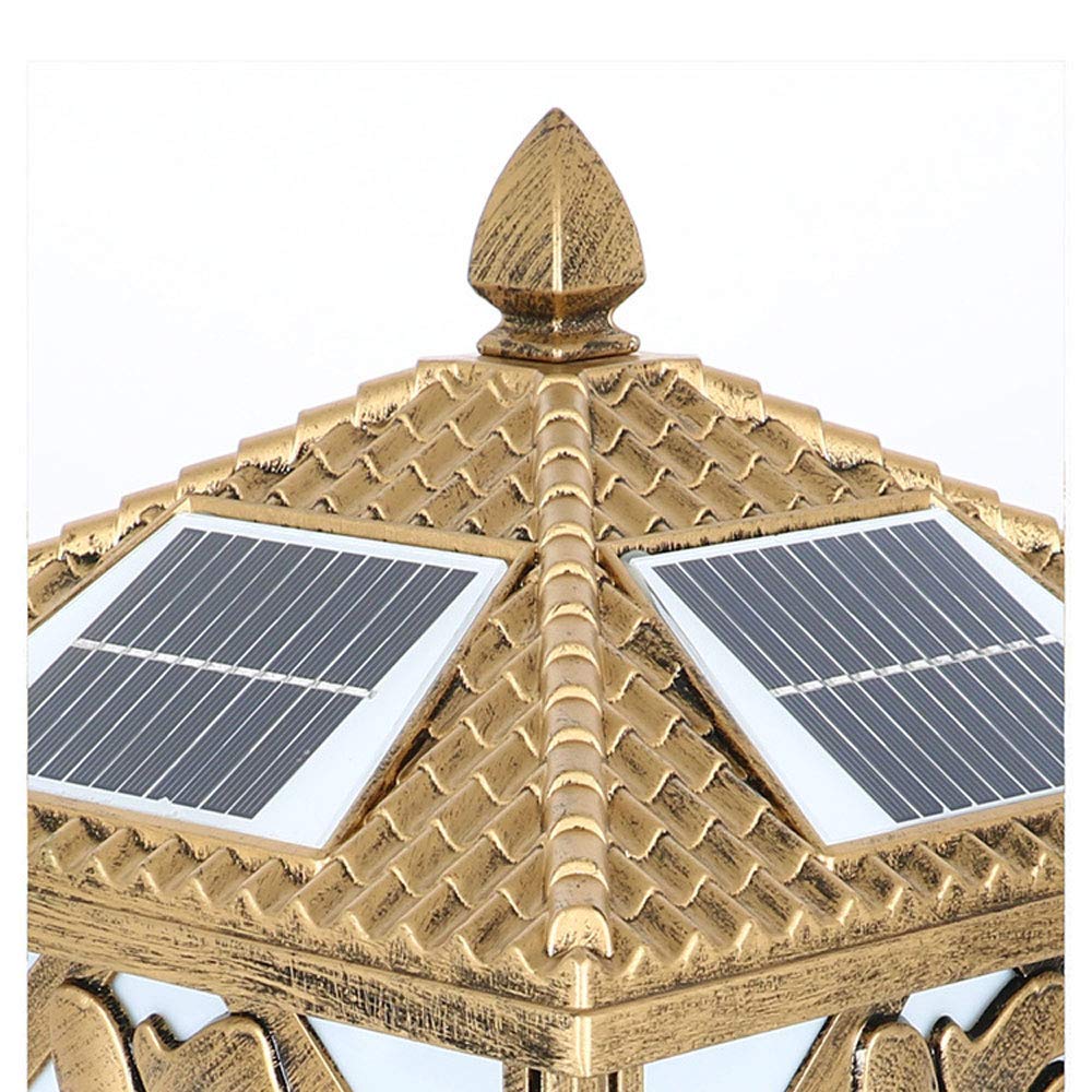 Solar Post Light Outdoor - IP54 Waterproof Aluminum Pole Lantern for Garden, Villa, Pathway & Lawn - Durable Solar Column Lamp with Auto On/Off - Perfect for Driveway, Patio, Backyard & Landscape Lighting