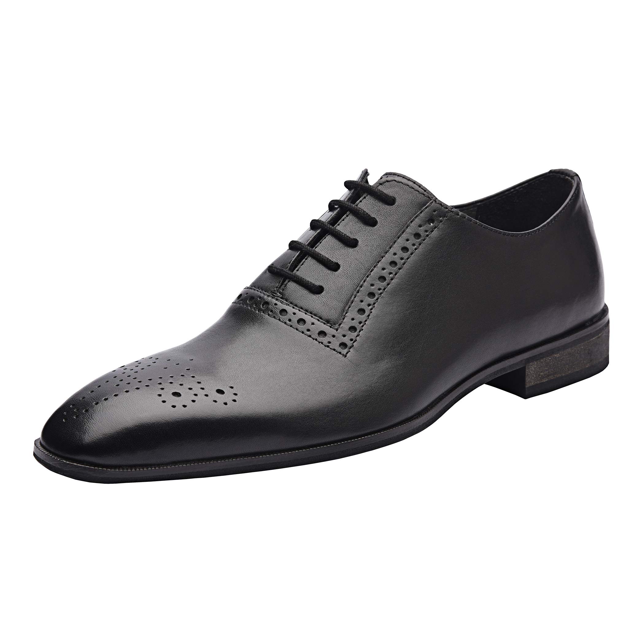 ALLONSI Genuine Leather Wingtip Oxford Dress Shoes for Men - Handcrafted Lightweight Work Shoes with Premium Leather & Comfort Sole | Perfect for Business, Office & Formal Occasions