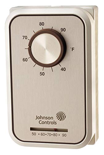 Johnson Controls T26T-3C Line Voltage Mechanical Thermostat for Electric Heating Systems | 24-277VAC | Home & Commercial Temperature Control