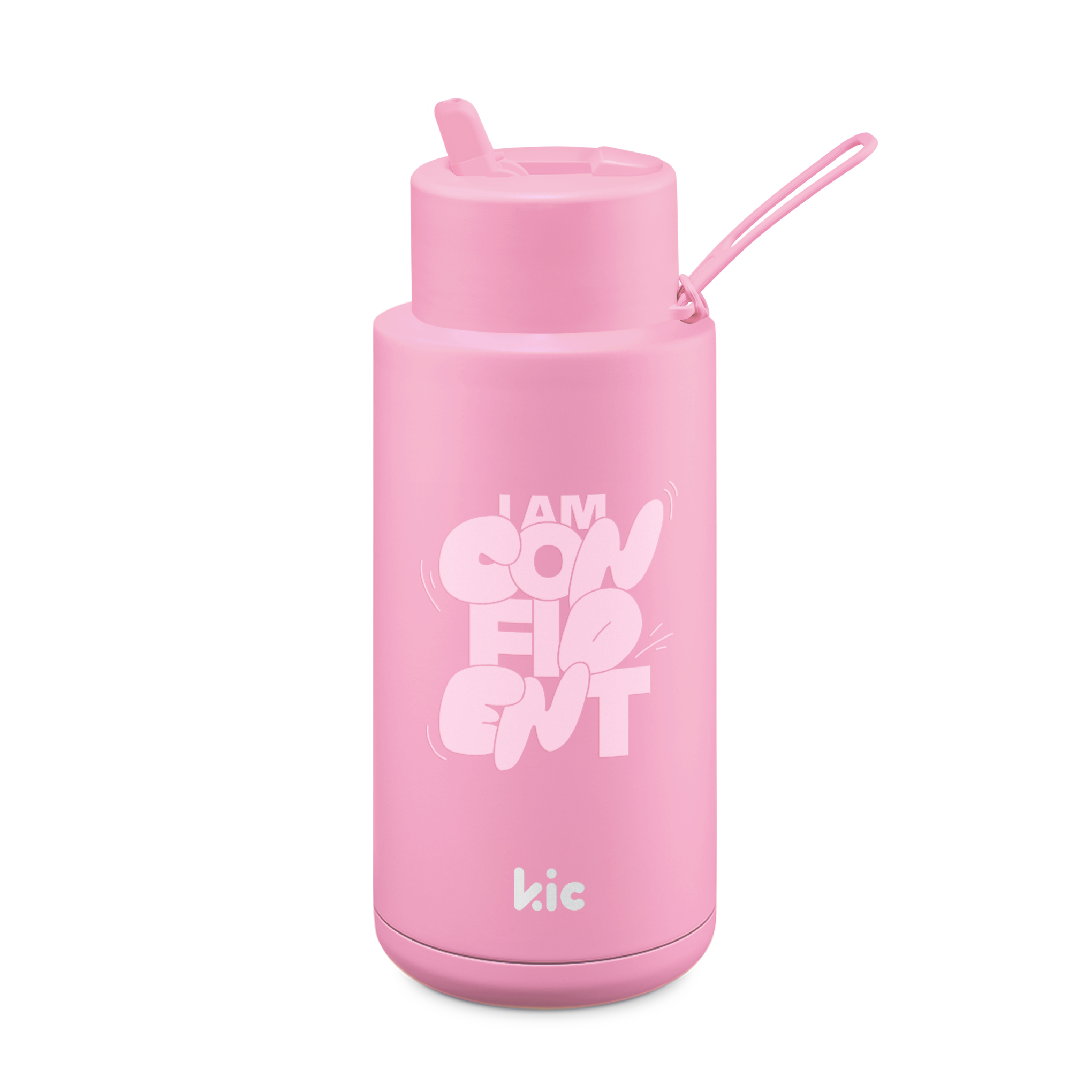 Kic Ceramic Reusable Water Bottle - 34oz (1000ml) Insulated Eco-Friendly Travel Mug for Hot & Cold Drinks - Perfect for Office, Gym, Hiking and Outdoor Activities