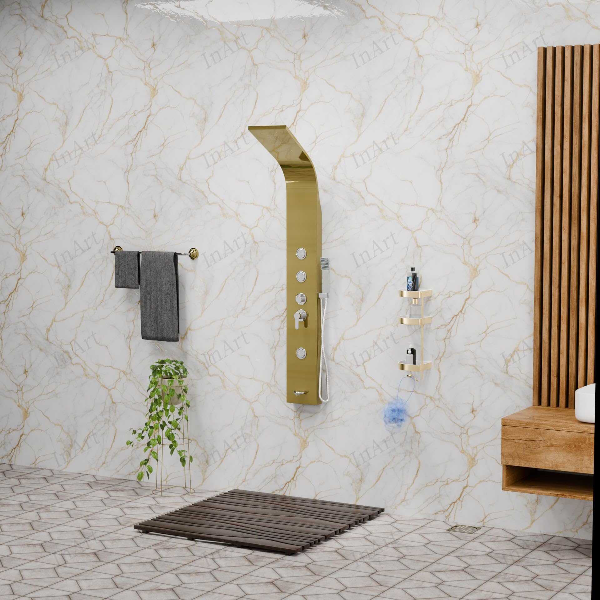 Premium InArt Stainless Steel Shower Panel System - 12