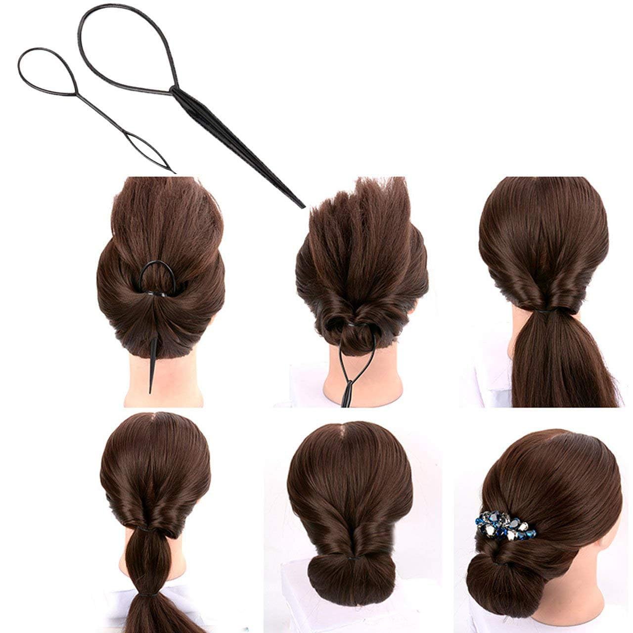 GadinFashion™ 7-Piece Hair Accessories Set - Hair Puff Maker, Banana Bumpits, Styling Tools for Women & Girls - Perfect for Parties, Weddings & Everyday Hairstyling