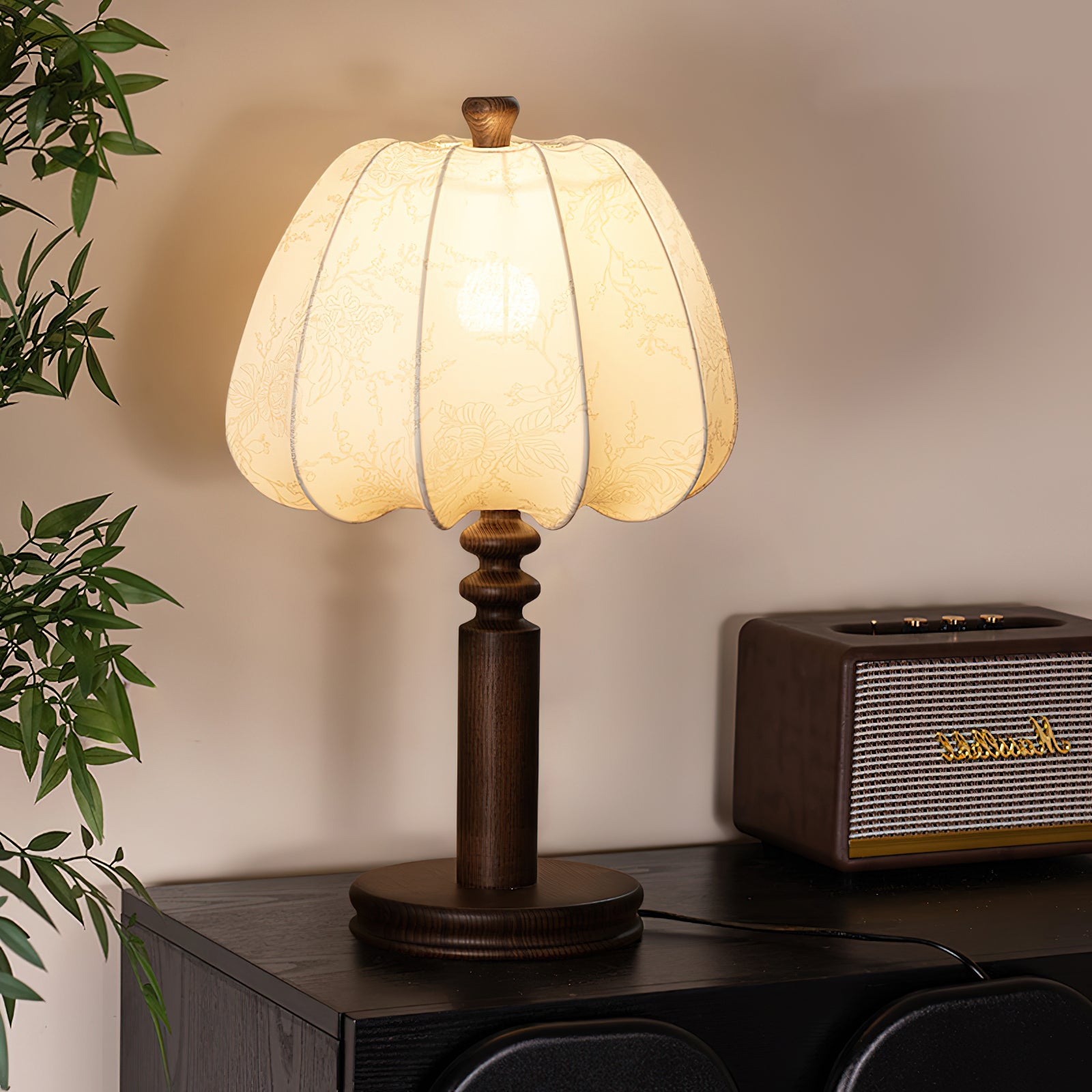Stylish Bari Fabric Table Lamp - Soft Lighting for Bedroom, Living Room & Office - Modern Home Decor