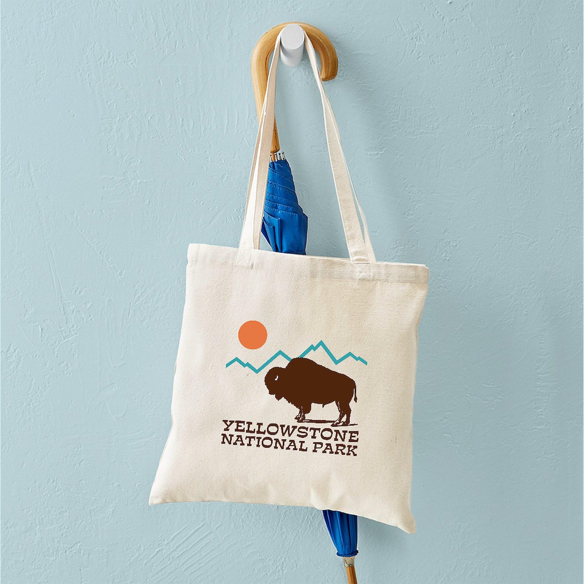 Yellowstone National Park Tote Bag - Natural Canvas Reusable Shopping Bag for Groceries, Beach & Travel | Eco-Friendly & Durable