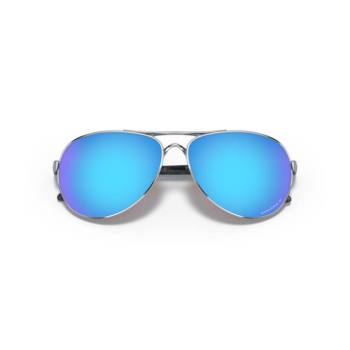 Oakley Feedback Polished Chrome/Prizm Sapphire Polarized Sunglasses 0OO4079 407933 - UV Protection, Stylish & Durable for Outdoor Sports & Driving