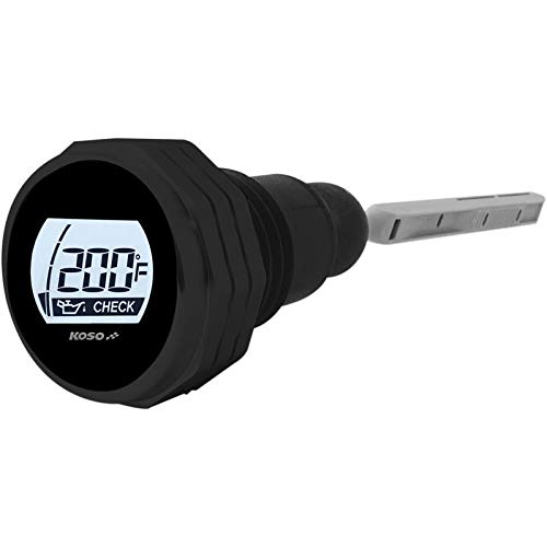 Koso North America BA053001 Black Face Oil Dipstick - High Performance Engine Oil Level Gauge for Motorcycles, ATVs, and Dirt Bikes - Perfect for Maintenance & Tuning