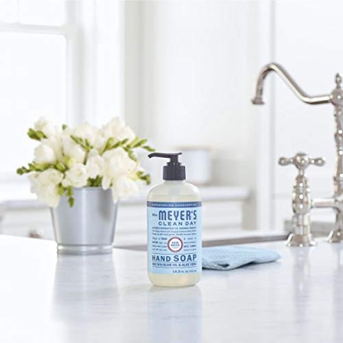 Mrs. Meyer's Clean Day Hand Soap with Essential Oils | Biodegradable, Rain Water Scent | 12.5 fl oz (Pack of 6) | Gentle for Daily Hand Washing, Kitchen & Bathroom Use