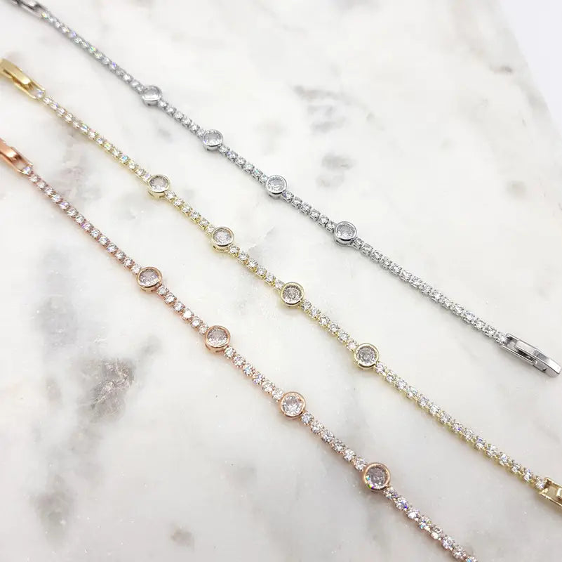Lana Classic Round Crystal Bridal Tennis Bracelet - Elegant Wedding Jewelry for Brides, Bridesmaids & Formal Events | Perfect for Weddings, Anniversaries & Special Occasions