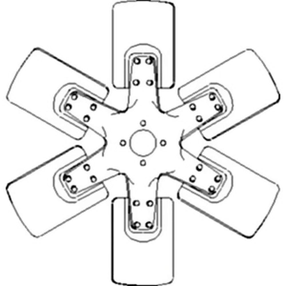 Stevens Lake Parts One New 6 Blade Cooling Fan for Massey Ferguson 1085 & 285 Tractors | Replaces OEM 530177M1 | Perfect for Agricultural Equipment & Farm Machinery Maintenance