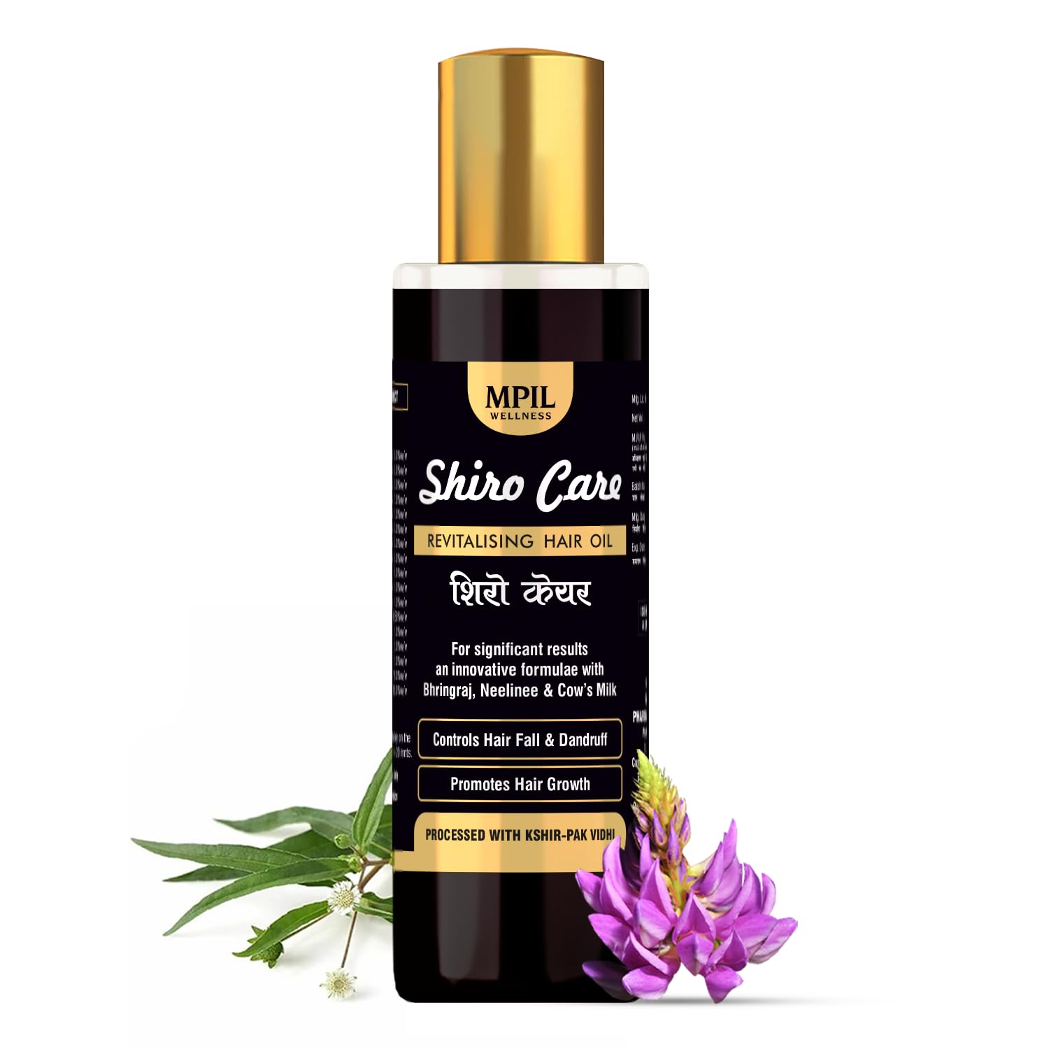 MPIL Wellness Shiro Care Hair Oil with Bhringraj, Triphala & 18+ Herbal Oils - Ayurvedic Hair Growth Treatment for Stronger Roots, Less Hair Fall & Dandruff Control | Sulfate-Free & Paraben-Free Nourishing Oil (100ml) | Perfect for Daily Scalp Massage & Damaged Hair Repair