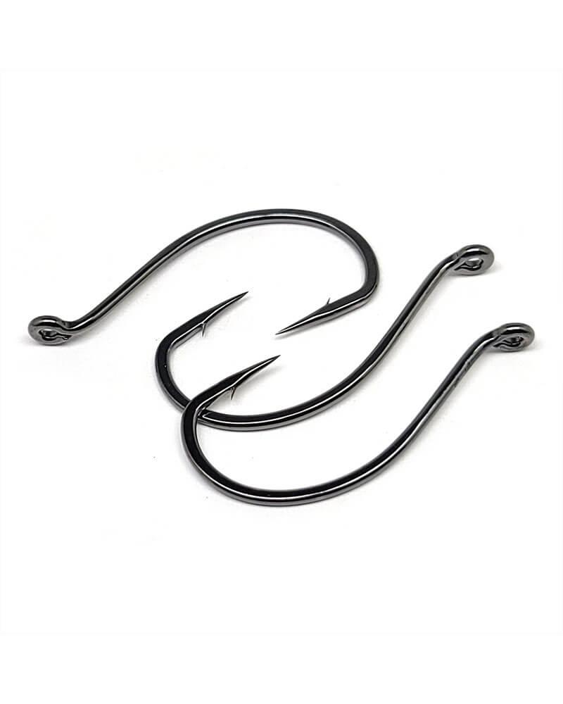 Gamakatsu Walleye Wide Gap Fishing Hooks NS Black - Premium Sharp Hooks for Walleye, Bass, and Freshwater Fishing - Ideal for Live Bait and Soft Plastic Lures