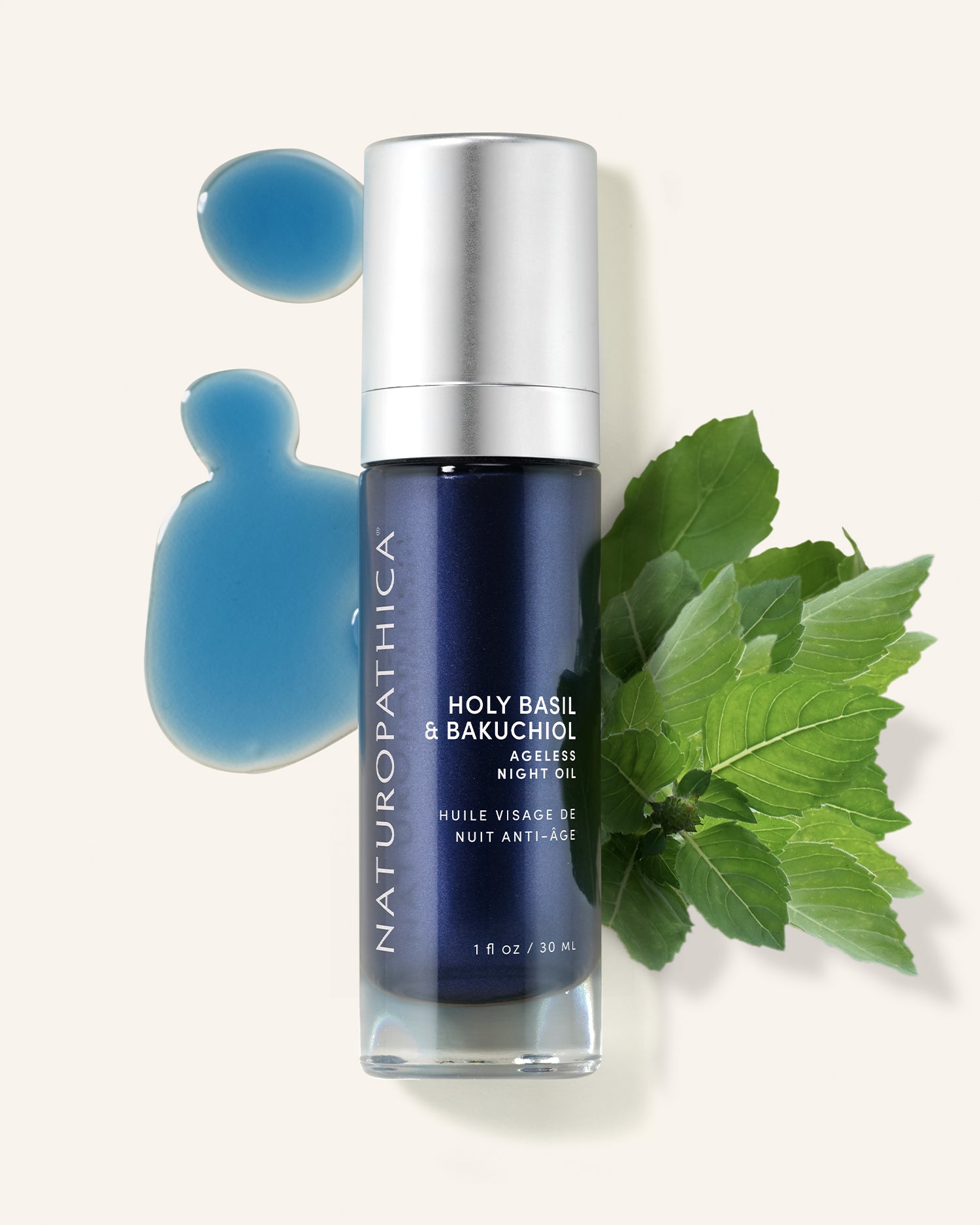Holy Basil & Bakuchiol Anti-Aging Night Oil for Glowing Skin - Natural Face Serum for Wrinkles & Fine Lines, Perfect for Nighttime Skincare Routine