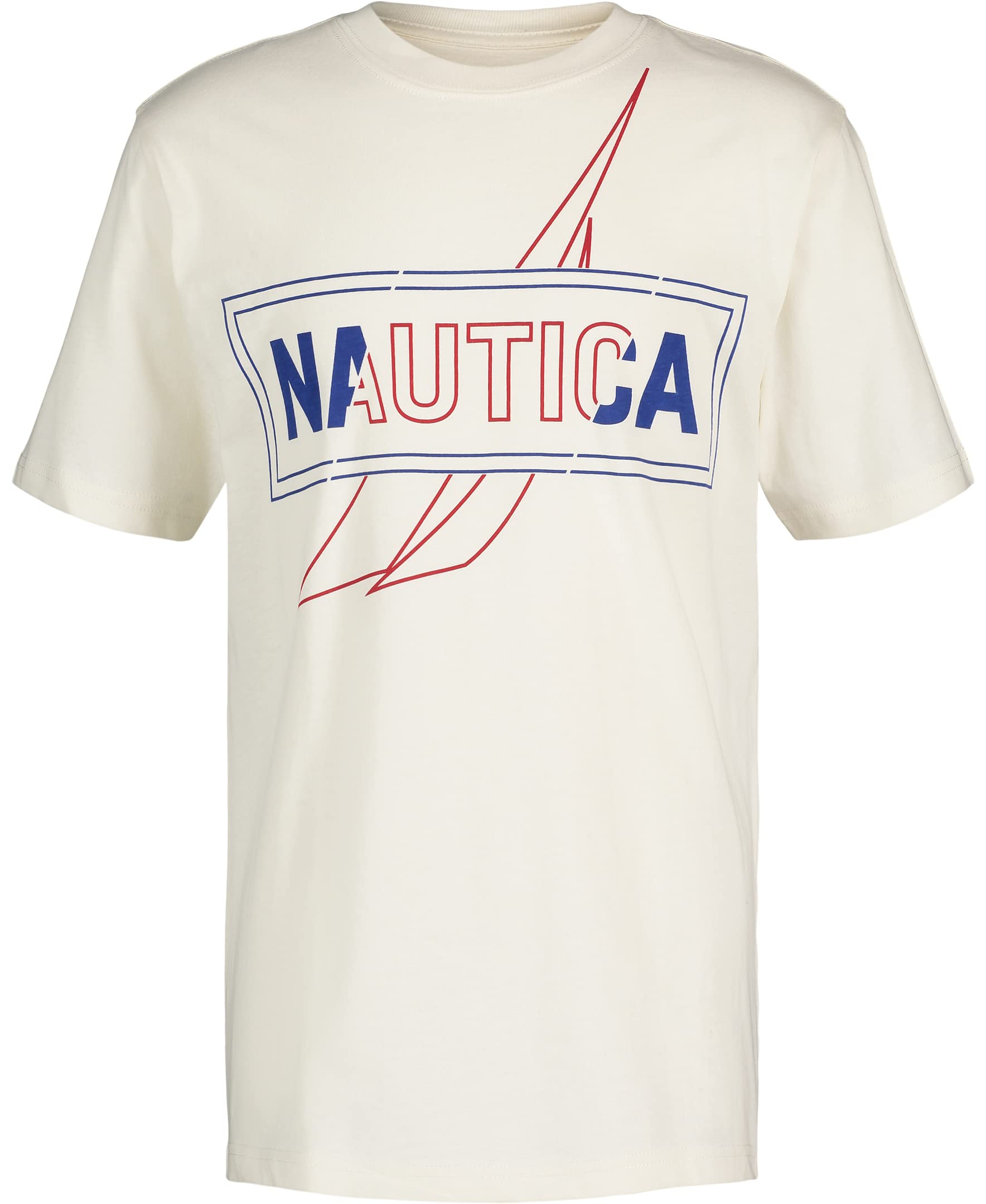Nautica Boys' Short Sleeve Graphic T-Shirt with Fun Screen Print Designs - Perfect for Playdates, School, and Summer Activities